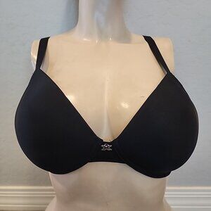 Fredericks Of Hollywood Bra 34F Black Wireless VERY Padded Push Up